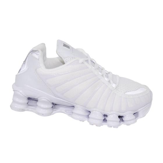 Tênis 12 Molas Branco Refletivo Menor preço em Tênis 12 Molas Branco Refletivo