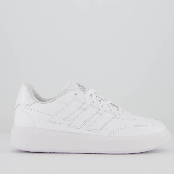 Imagem de Tênis Adidas Courtblock Stripes Feminino Branco