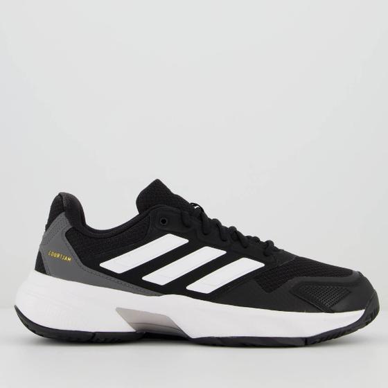 Imagem de Tênis Adidas Courtjam Control Preto e Cinza