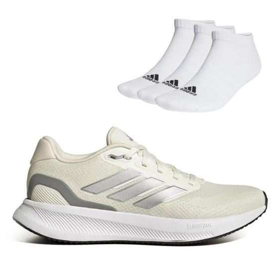 Imagem de Tênis Adidas Feminino Runfalcon 5 + 3 Pares Meia Adidas Cano Baixo Sportswear Low-Cut