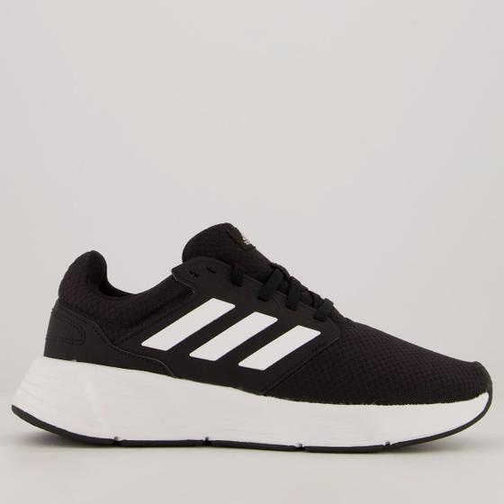 Tênis Adidas Galaxy 6 Feminino Preto e Branco Menor preço em Tênis Adidas Galaxy 6 Feminino Preto e Branco