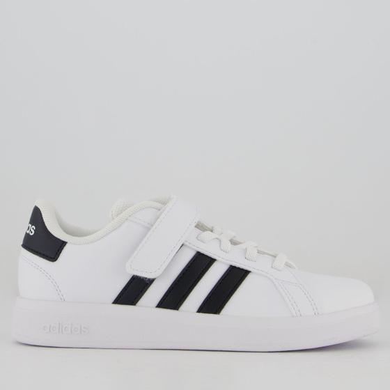 Imagem de Tênis Adidas Grand Court 2.0 EL Infantil Branco e Preto