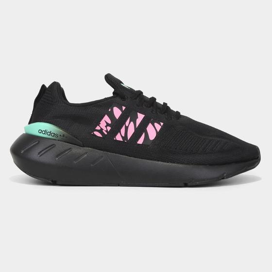 adidas swift run black and pink