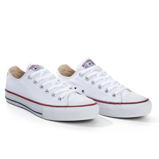 Tênis All Chuck Star Taylor. Tradicional Branco Lona Menor preço em Tênis All Chuck Star Taylor. Tradicional Branco Lona
