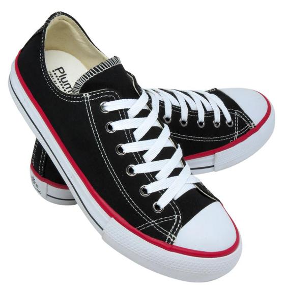 Imagem de Tênis All Classic Casual Confortável Plumax Star Cano Baixo Preto 1000