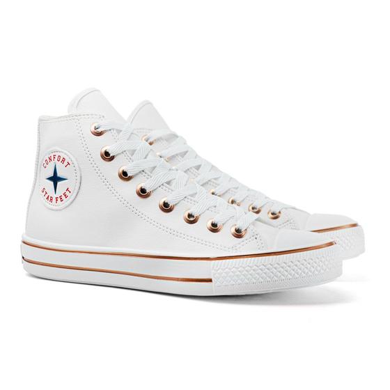 Tênis All Feminino Star Feet Cano Alto Colors Casual Menor preço em Tênis All Feminino Star Feet Cano Alto Colors Casual