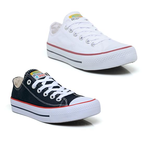 Imagem de Tenis All Unissex Star kit 2 Pares Chuck Authentic 167Te