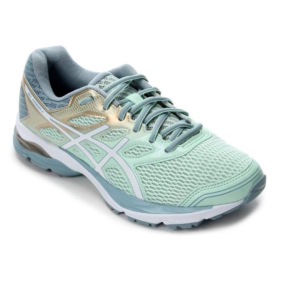 Gel Shogun Tenis Asics Feminino Cinza E Verde Tênis Feminino Asics