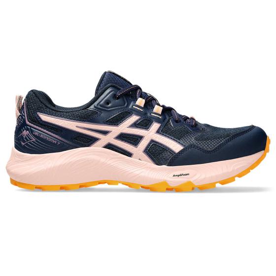 Imagem de Tênis ASICS GEL-Sonoma 7 - Feminino - Azul Marinho com Rosa e Laranja