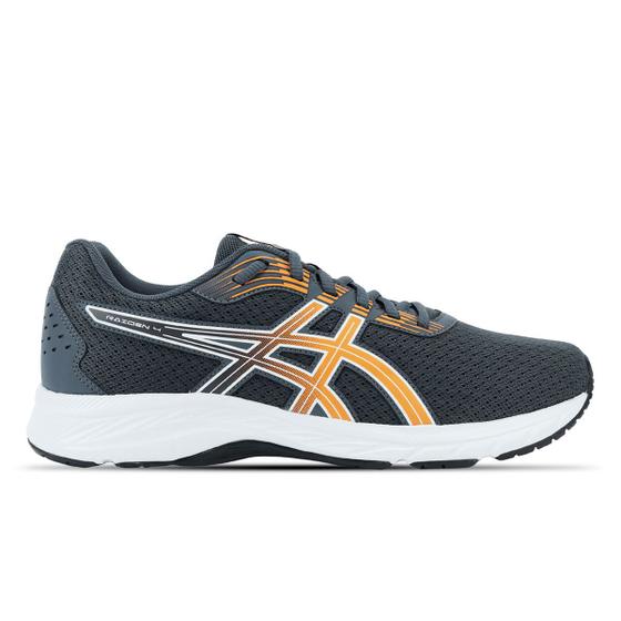 Imagem de Tênis ASICS Raiden 4 - Masculino - Cinza com Branco e Laranja