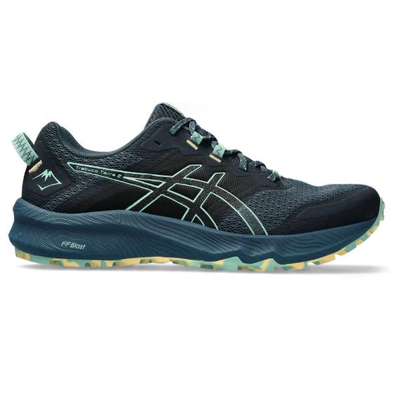 Imagem de Tênis ASICS Trabuco Terra 2 - Masculino - Azul Marinho com Verde e Amarelo