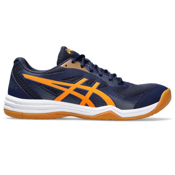 Imagem de Tênis ASICS Upcourt 5 - Masculino - Azul Marinho com Laranja e Branco