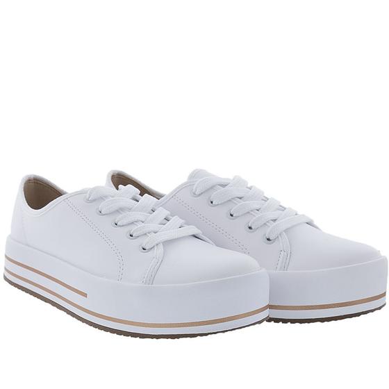 Sapatos Tenis Flatform Branco Beira Rio Tênis Branco Tenis
