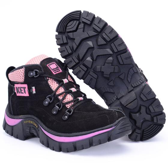 Imagem de Tenis Bota Feminino Couro Legitimo Coturno Adventure Ket Tratorado