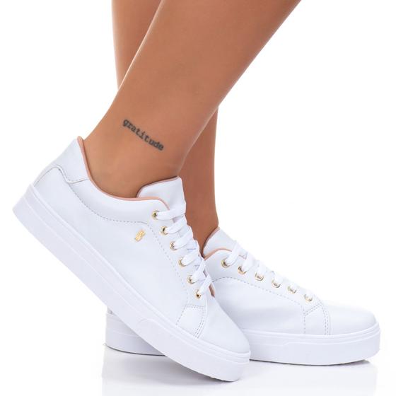 Imagem de Tênis Branco Feminino Casual Estilo Shoes