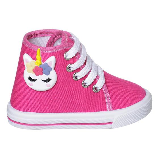 Alto Infantil Tenis Unicornio Cano Alto Tênis Cano Alto Infantil