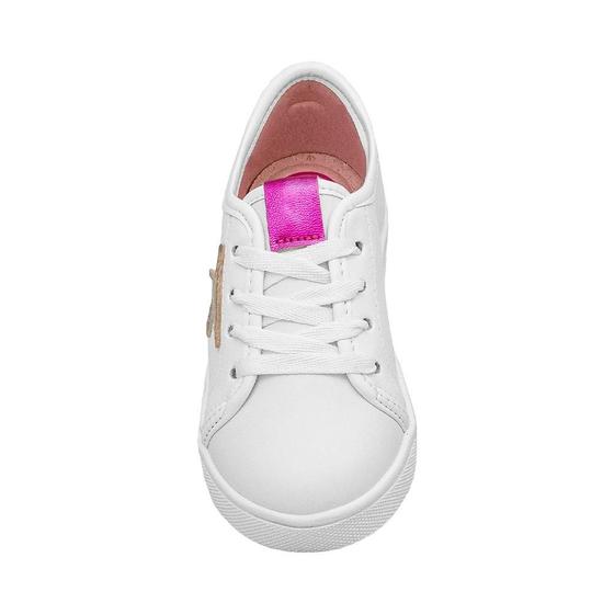 Imagem de Tênis Casual Branco, Dourado e Pink Kids Star  Molekinha