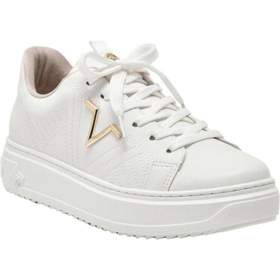 Tênis Casual Detalhe V 055-003 Via Marte Branco Tênis Feminino