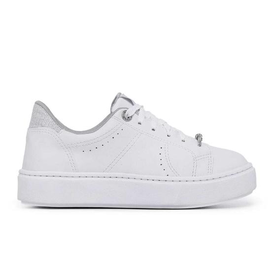 Imagem de Tênis Casual Feminino Branco Cano Baixo Palmilha em PU Master Boots