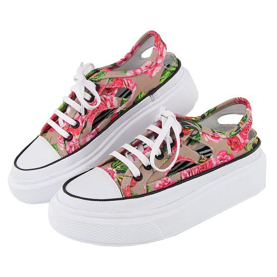 Tênis Feminino Vans Tenis Casual Floral Tênis Feminino Floral