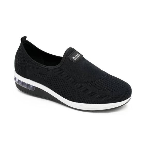 Imagem de Tenis Casual Feminino Modare Slip On Preto Confortavel