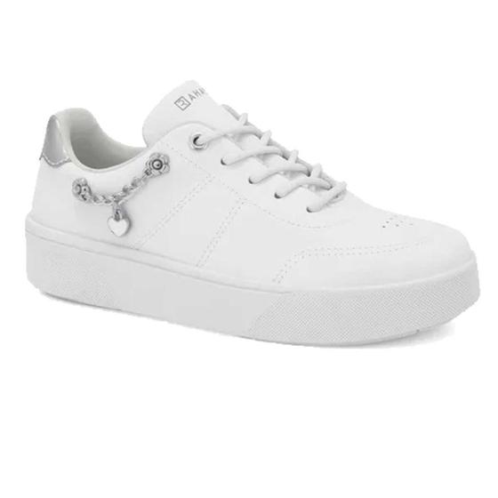 Imagem de Tenis Casual Feminino Ramarim Corrente Pingente Cadarço Sneakers