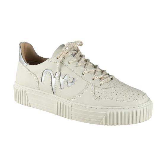 Imagem de Tênis Casual Feminino Sandro Moscoloni Couro Anita Off White/Prata