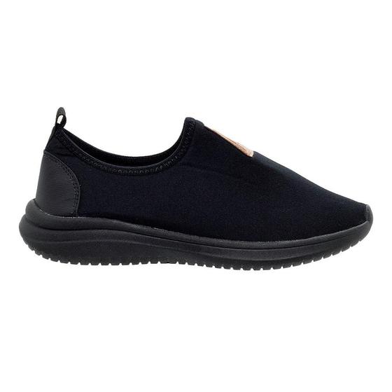 Imagem de Tênis Casual Feminino Slip On Fashion Fz 201-PT/PT Preto