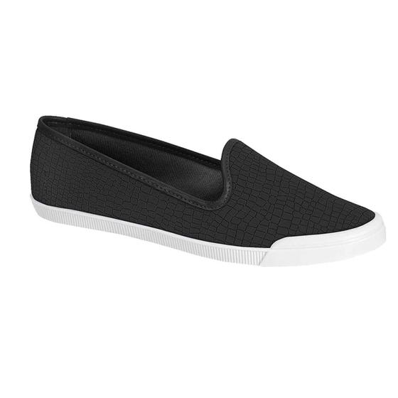 Imagem de Tenis Casual Feminino Slip On Moleca Croco Neo Clássico Moda