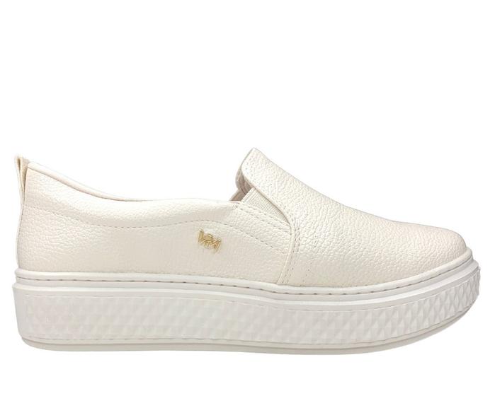 Imagem de Tênis Casual Feminino Slip On Via Marte 2315007 Marfim