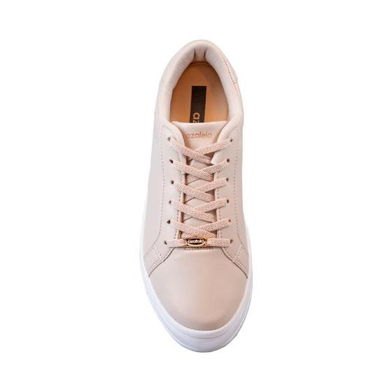 Tênis casual flatform com flores azaleia bege 738 Menor preço em Tênis casual flatform com flores azaleia bege 738