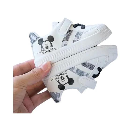 Imagem de Tênis Casual Infantil Disney Mickey Mouse - Branco - Para Meninos e Meninas