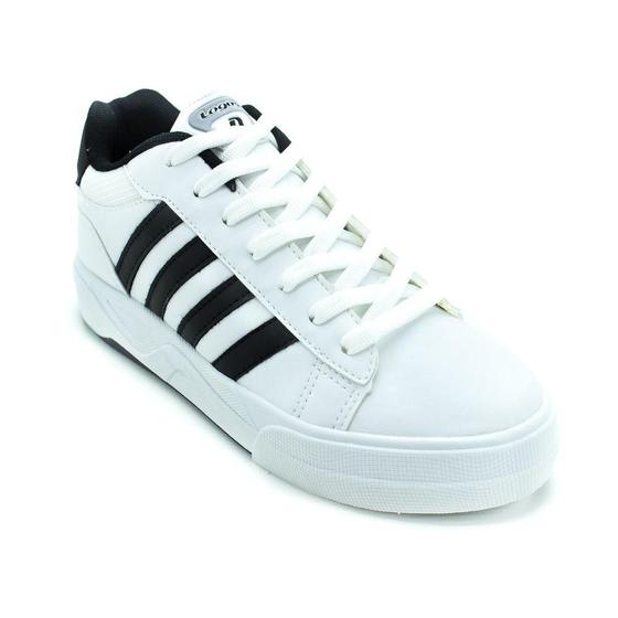 Imagem de Tênis Casual Masculino Logus 22210P.002 - Branco e Preto