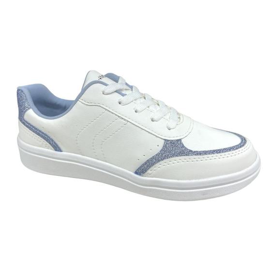 Imagem de Tênis Casual Mississipi Com Brilhos Mi811 Branco Azul
