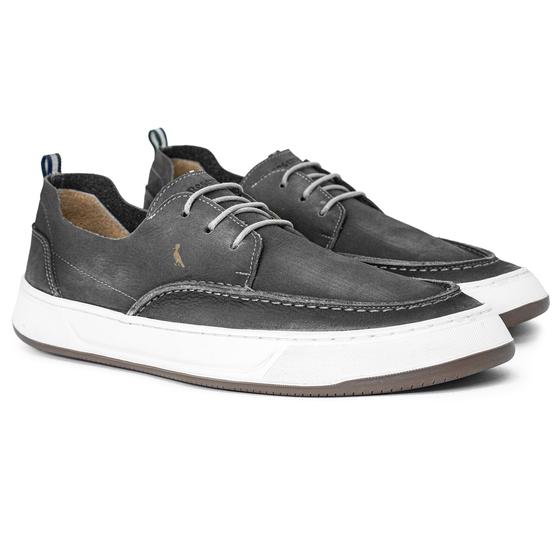 Nobuck Tenis Masculino Casual Em Couro Tênis De Couro Nobuck Preto