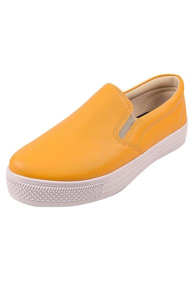 Imagem de Tênis Casual Rosa Chic Calçados Feminino Calce Fácil Amarelo