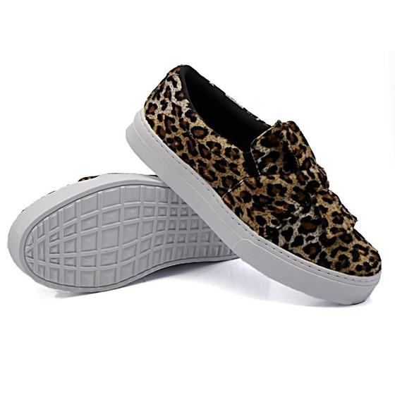 Imagem de Tenis Casual Slip On Autem Originals de Tecido com Elasticos e Laço Sola Alta