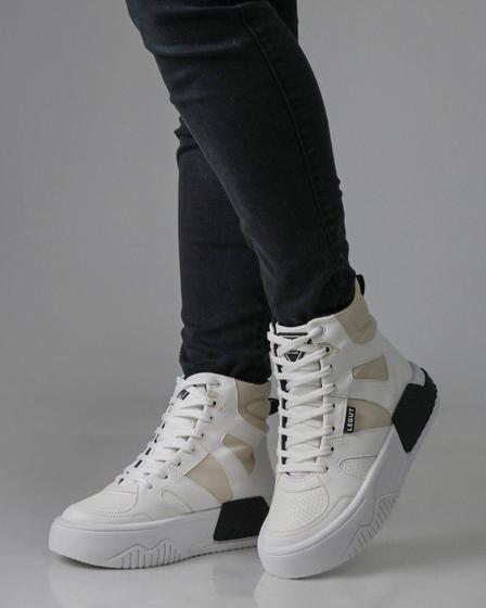 Imagem de Tênis Casual Street Colors Branco E Off White Feminino/Masculino (Unissex) - Legut