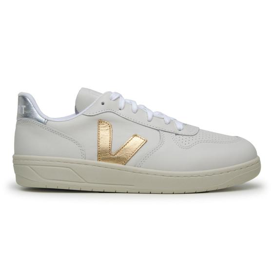 Tênis Casual v 10 feminino em couro extra white platine cano baixo Menor preço em Tênis Casual v 10 feminino em couro extra white platine cano baixo