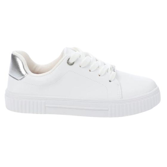 Imagem de Tenis Casual Vizzano Feminino Metalizado Prata Branco 1307.105