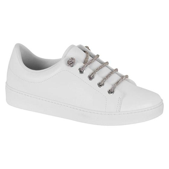 Imagem de Tênis Casual Vizzano Feminino Pelica Tira Pronta Strass - Branco