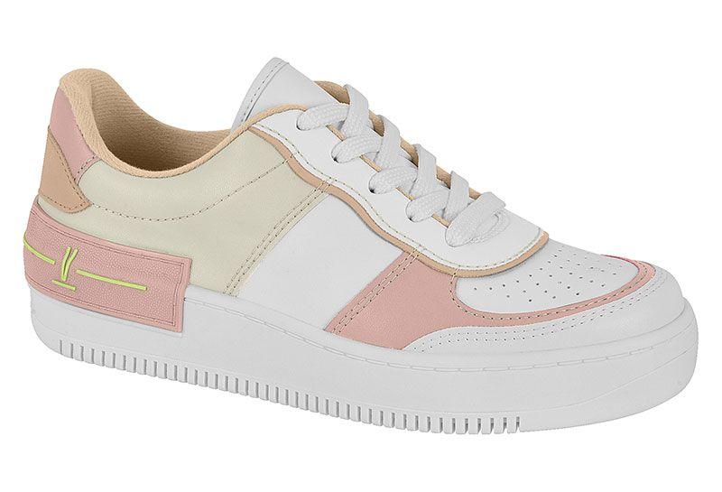 Tênis Vizzano Slip On Flatform Vizzano Listras Branco TÃªnis