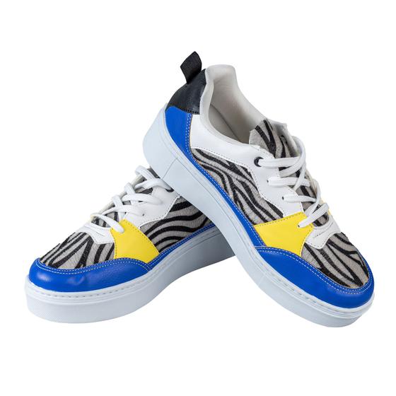 Imagem de Tênis Chunk Feminino Sneaker Juliette Zebra Adulto Leve Confortável Trabalho Casual