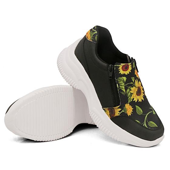 Imagem de Tenis Chunky Autem Originals sem Cadarço com Estampa e Sola Alta