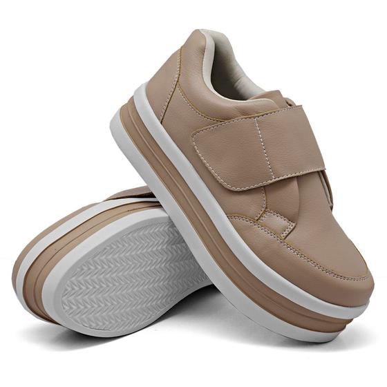 Imagem de Tênis Chunky Dk shoes Fita Auto Colante e Sola Borracha com Detalhe Listra