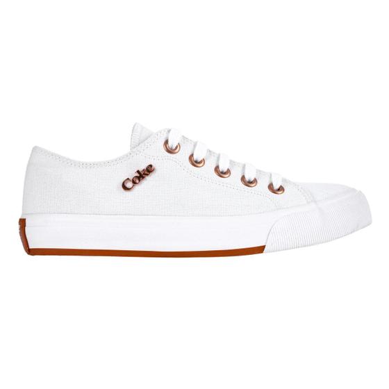 Imagem de Tênis Coca Cola Sandy Canvas Feminino Branco/Cobre