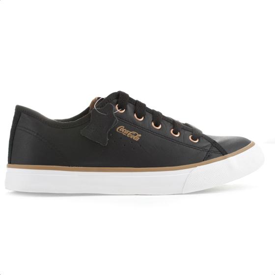 Imagem de Tênis Coca Cola Stream Leather Preto e Cobre - Feminino