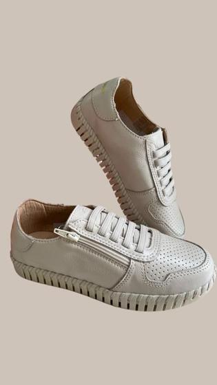 Tenis Couro Burnish Brown Sugar Bottero Tênis Feminino