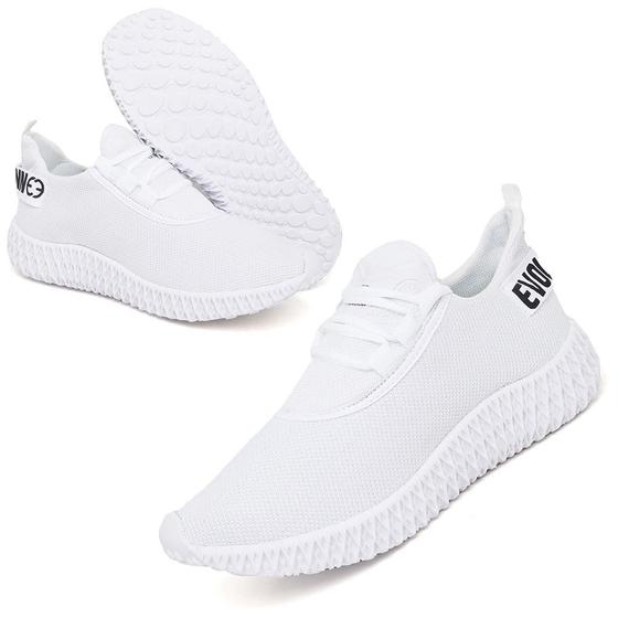 Imagem de Tênis Esporte Casual Sola 3D Confortavel  Branco