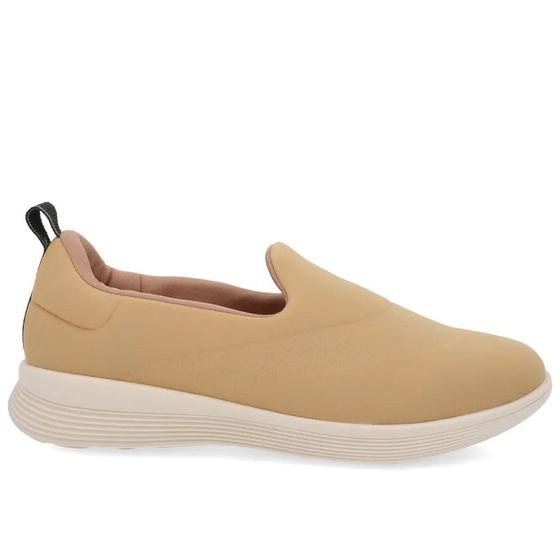 Imagem de Tênis Fem Usaflex Slip On Elastano Bege Amêndoa UC0604003